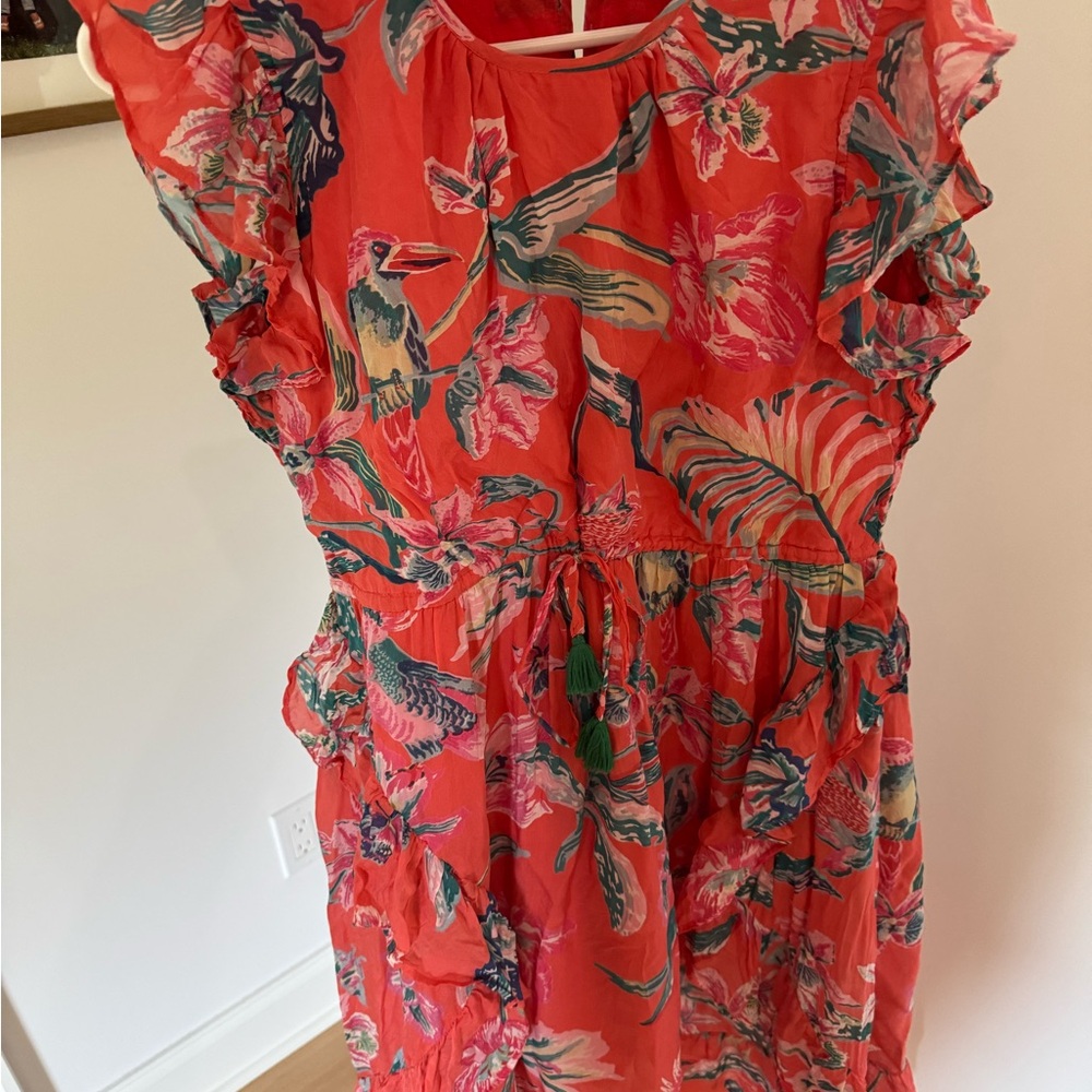 Banjanan Red Ruffled Maxi Dress